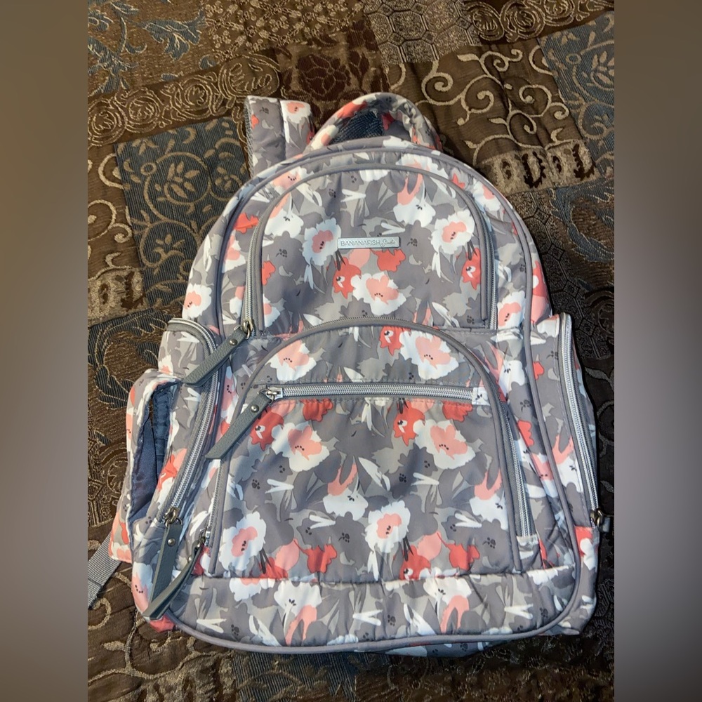 Bananafish Studio Insulated Pockets Adjustable Backpack Diaper Baby 16"×14"×7"